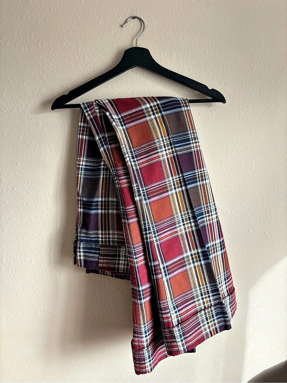 Vintage 70s Levi's White Tag Plaid Bellbottom Pants